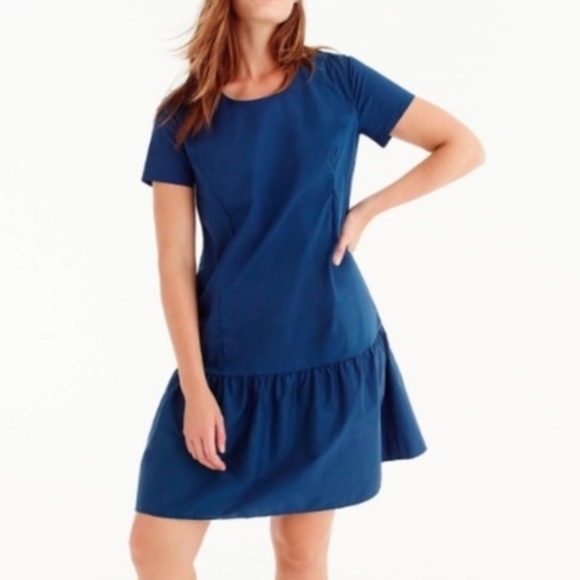 Universal Standard X J Crew Blue Dropwaist Dress - Picture 1 of 5